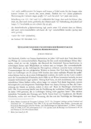 Quellenkundlicher und historischer Kommentar zur Varsberg-Korrespondenz