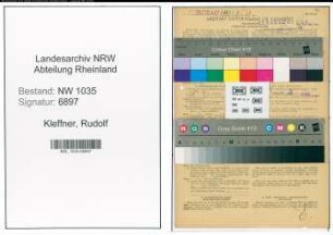 Entnazifizierung Rudolf Kleffner , geb. 25.07.1892 (Bueroangestellter)