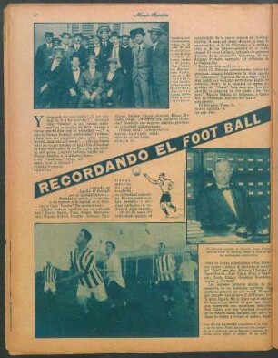 Recordando el football de hace veinte años : Nota por Alejandro de Robertis