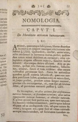 Capvt I. De Moralitate actionum humanarum.