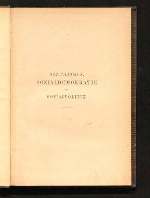 Sozialismus, Sozialdemokratie und Sozialpolitik