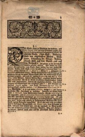 Facti Species in Sachen Burgermeister und Raths zu Wertheim ...