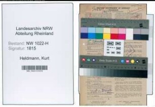 Entnazifizierung Kurt Heldmann , geb. 06.12.1899 (Kaufmann)