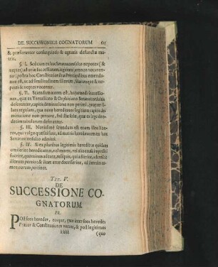 Tit. V. De Successione Cognatorum.