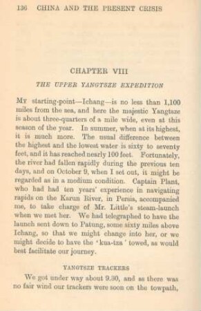 Chapter VIII. The upper Yangtsze expediton