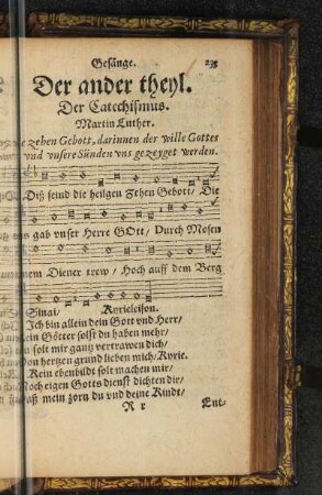 Der Catechismus. Martin Luther. Die zehen Gebot.