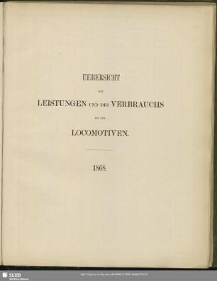 Uebersicht der Leistungen und des Verbrauchs bei den Locomotiven