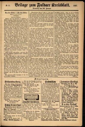 Zweite Ausgabe vom Dienstag, den 26. Januar 1897.