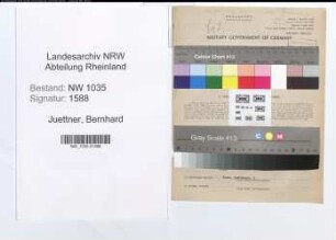 Entnazifizierung Bernhard Juettner , geb. 06.02.1902 (Chemiker)