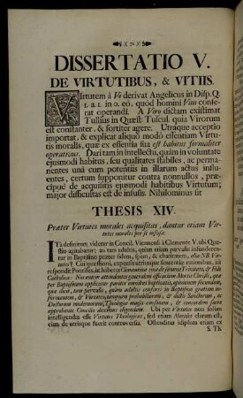 Dissertatio V. De Virtutibus, & Vitiis.