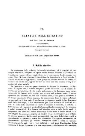 IV. Malattie dell´intestino[...]