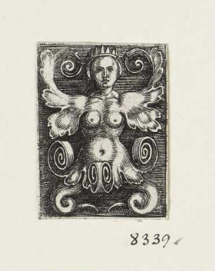 Hochfüllung mit weiblicher Halbfigur