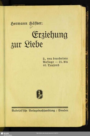 Erziehung zur Liebe