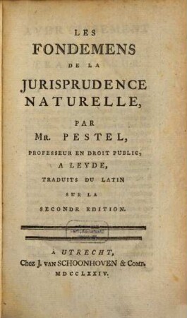Les fondemens de la prudence naturelle