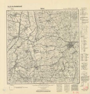 1992 (alte Nr.: 637) Rößel, Meßtischblatt (4cm - Karte)