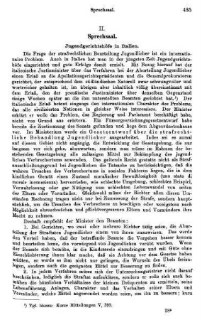 435-436, Jugendgerichtshöfe in Italien