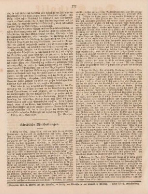272 Kirchliche Mittheilungen