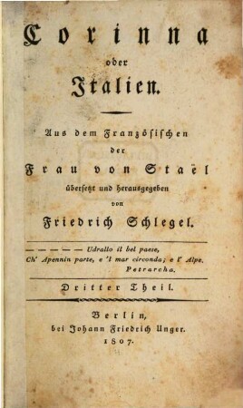 Corinna oder Italien, 3