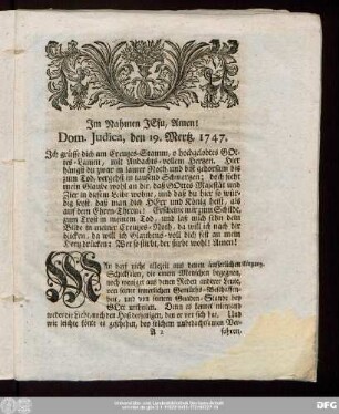 Dom. Iudica, den 19. Mertz, 1747.