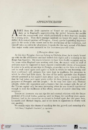 IV. Apprenticeship
