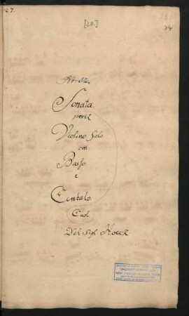 Sonaten; vl, bc; c-Moll