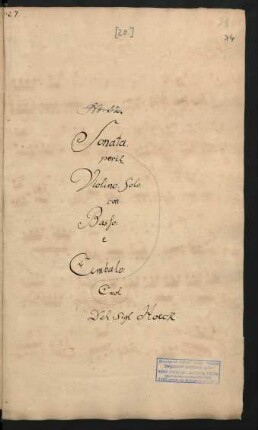 Sonaten; vl, bc; c-Moll