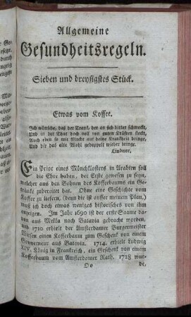 Sieben und dreißigstes Stück.