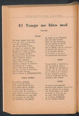 El tango no hizo mal : Tango