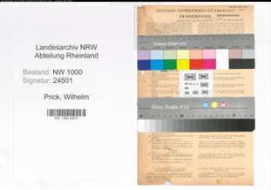 Entnazifizierung Wilhelm Prick, geb. 15.08.1903 (Kaufmann)