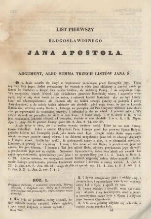 List pierwszy blogoslawionego Jana Apostola