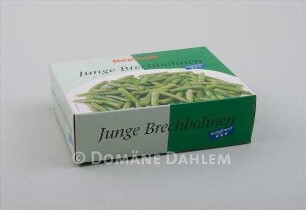 Verpackung "Junge Brechbohnen" der Firma "Reichelt"