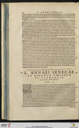 L. Annaei Senecae ad Neronem Caesarem de Clementia