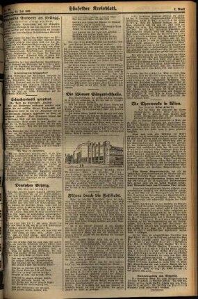 Zweite Ausgabe vom Donnerstag, den 19. Juli 1928.