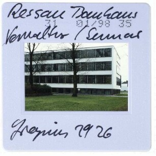 Dessau, Bauhaus : Handwerkerschule, Nordfassade