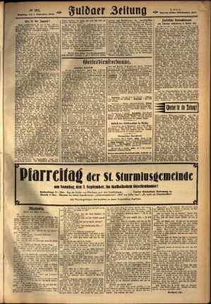 Zweite Ausgabe vom Samstag, den 01. September 1928.