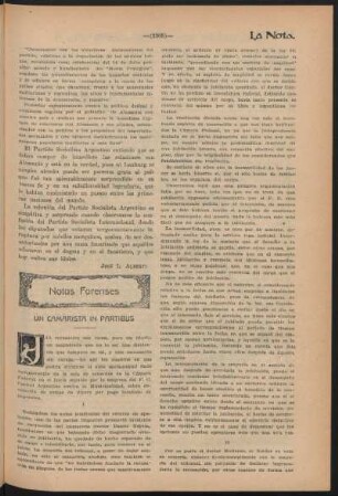 Notas forenses : Un camarista in partibus