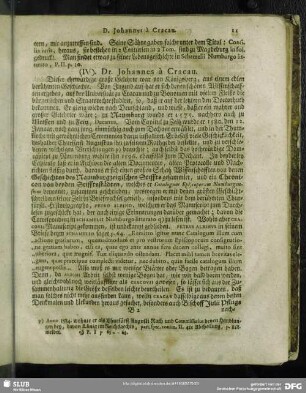 (IV) Dr. Johannes a Cracau