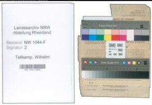 Entnazifizierung Wilhelm Tellkamp , geb. 16.09.1891 (Obersteuersekretaer)