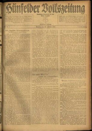 Ausgabe vom Montag, den 20. Oktober 1919.