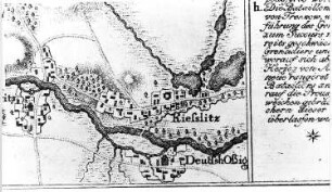 Görlitz-Deutsch-Ossig. Plan vom Gefecht bei Moys vom 7.9.1757, aus: Neues Kriegstheater, Leipzig 1758 (Sign.: VIII 95)
