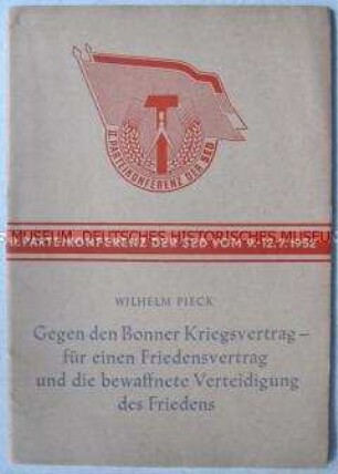 Rede von Wilhelm Pieck auf der II. Parteikonferenz der SED