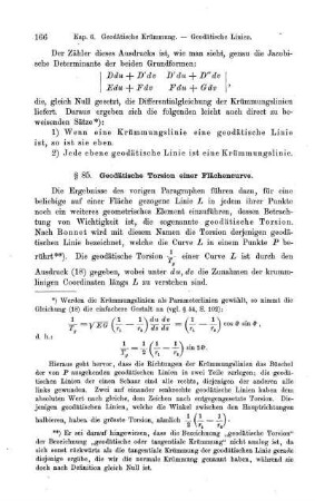 § 85. Geodätische Torsion einer Flächencurve.