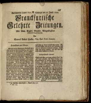 Num. LI. Dienstags den 26. Junii. 1742 - Num. LX. Freytags den 27. Julii. 1742