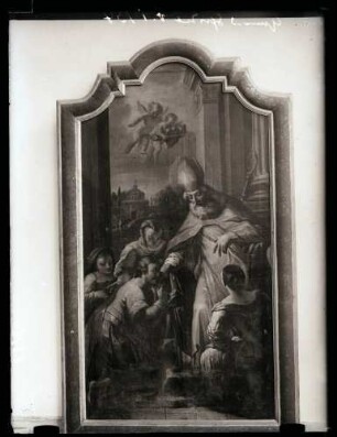 Spital; Ölbild von 1734, Heiliger Bischof