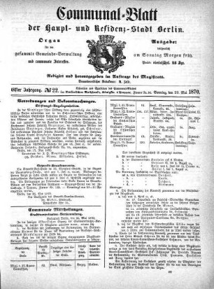 1870,22: No. 22, 29. Mai 1870