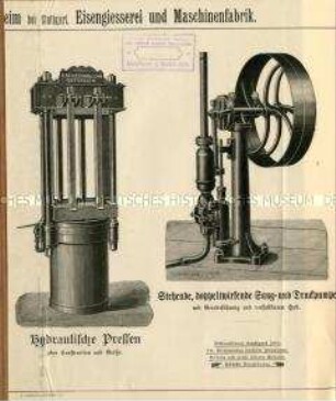 Druckpumpen und hydraulische Pressen