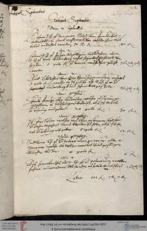 Ausgaben Oktober 1599