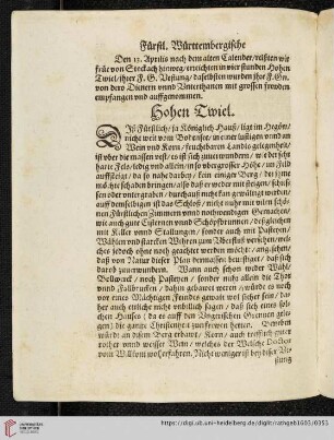Hohen Twiel - Basel