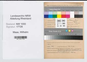 Entnazifizierung Wilhelm Maas, geb. 09.11.1906 (Kfz.Fahrer)