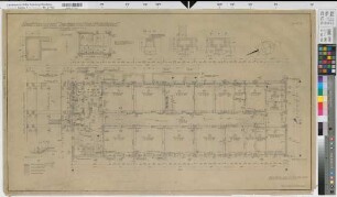 Münster (Münster) Erweiterungsbau des Regierungsdienstgebäudes Domplatz 1 Bl. 3 Grundriß Erdgeschoß 1952 1 : 50 60 x 103 Zeichnung Hochbauamt Münster